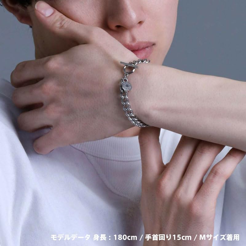 Lionheart Comfort Chain Bracelet, Surgical Stainless Steel, Silver, Hypoallergenic, with Custom Pouch, Pre-wrapped, Men's (Size M)