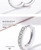 Korean Style S925 Sterling Silver Circle Earrings with Zircon Inlay – Women's Simple Studs