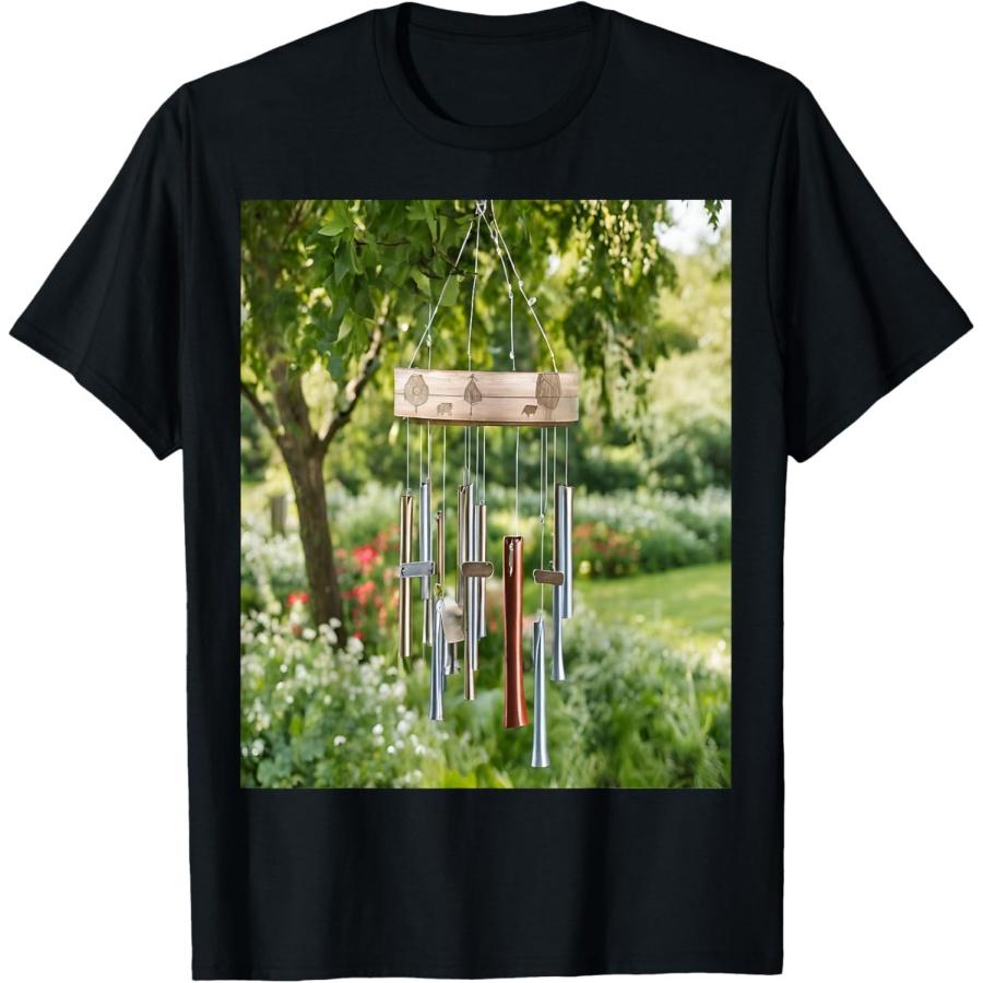 Handcrafted Farm Wind Chimes T-Shirt XXXXXL чёрный