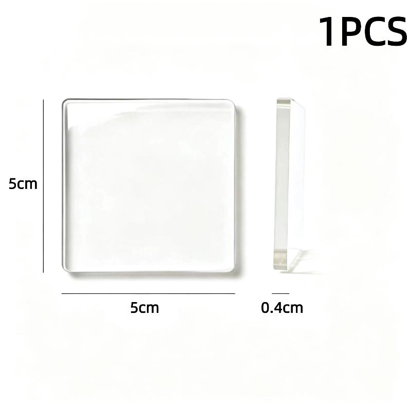 1/10 Pcs Clear Acrylic Blank Magnets Smooth Surface Strong Magnetic Back Perfect For Diy Crafts Fridge Decoration Projects