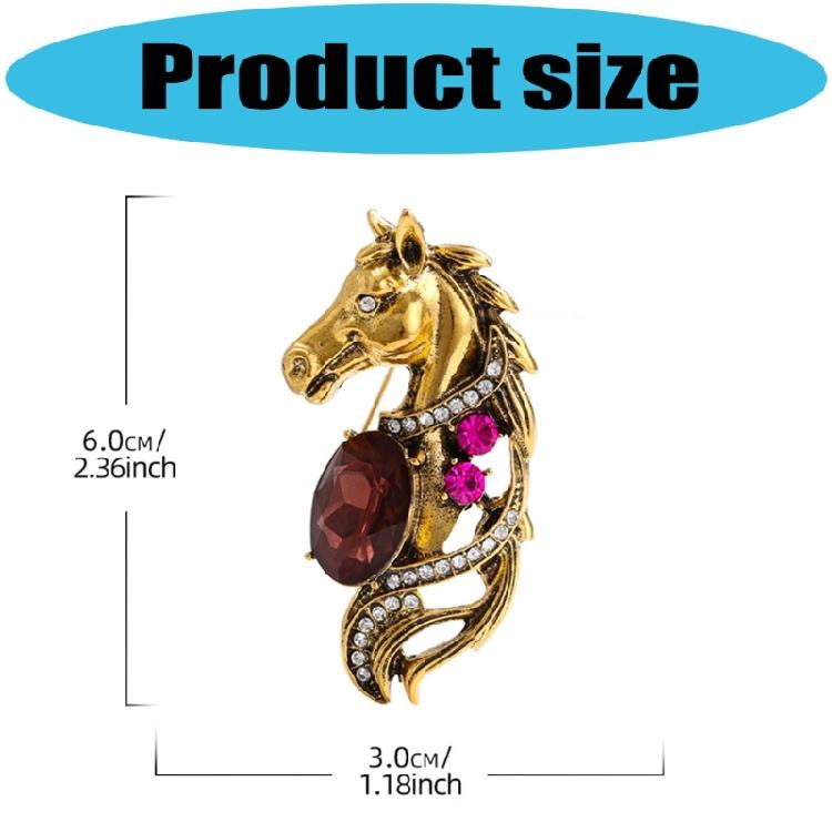 Fashion Horse Head Shape Brooch Decorative Pin Birthday New Year Gift For Friend Family Fashion Forward Badge