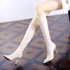 Fashion Vintage Stiletto High BootsWomen'sPointed Toe Rear Zipper Anti-Slip Wear-Resistant High Heels
