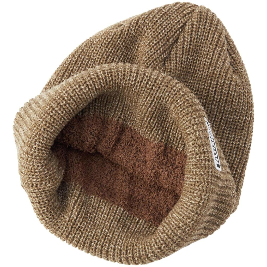 Mizuno Breath Thermo Outdoor Logo Patch Knit Cafe au Lait Heather Cap, Heat-Generating Material, B2JWC500,