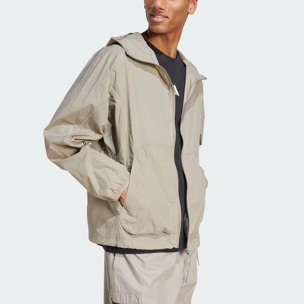 Adidas City Escape Windbreaker Sportswear Loose Fit Hooded Long Sleeve Jacket Men Jacket Nude-Beige JF3293