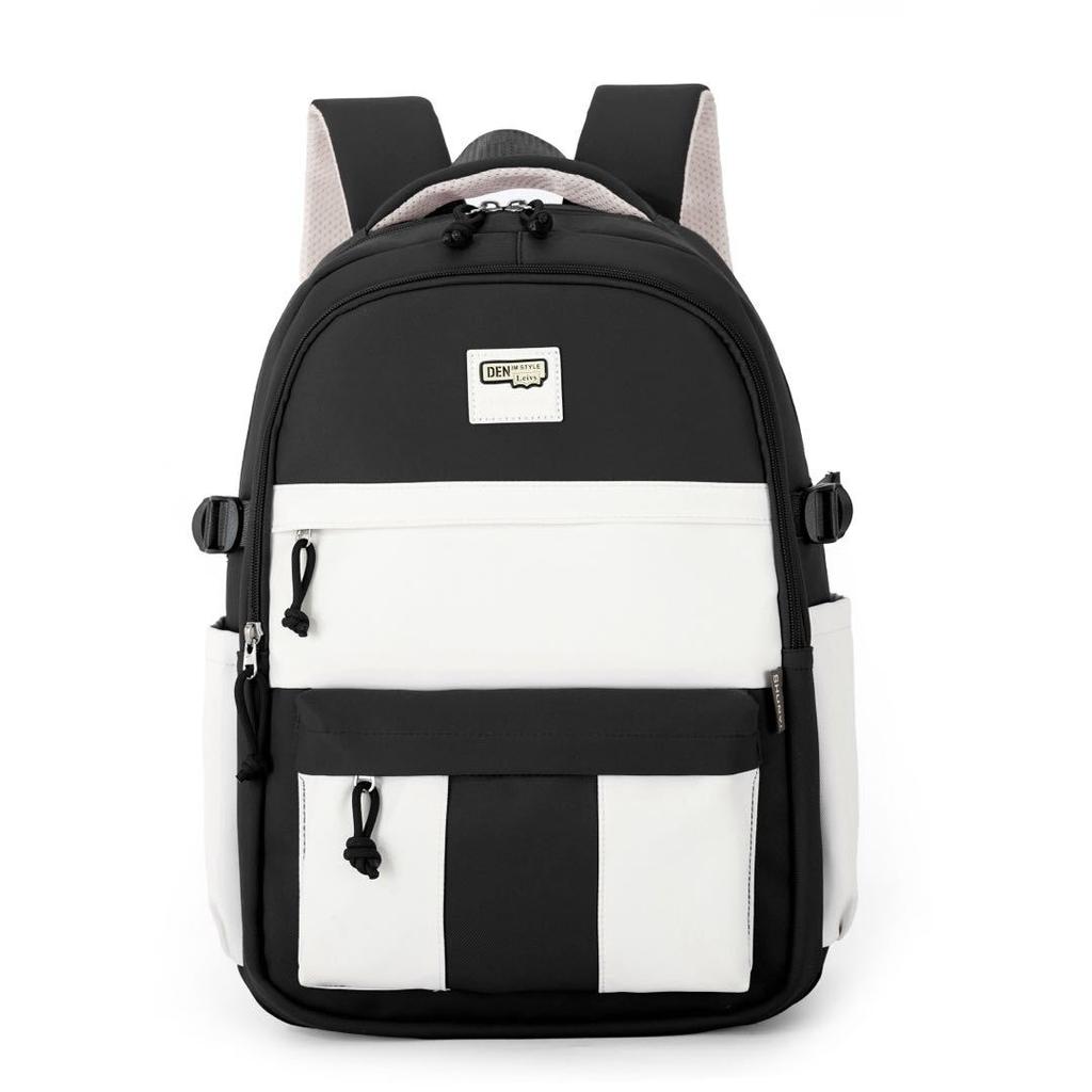 Schoolbag schoolbag girls junior high school high school students large capacity 1011 new backpack Japanese solid color soft girl backpack