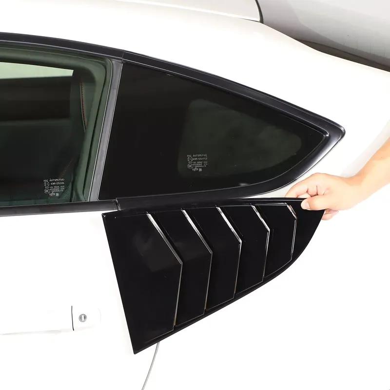 For Toyota GR86 Subaru BRZ -2025 Car Rear Louver Window Side Shutter Cover Trim Sticker Vent Scoop ABS Carbon Accessories