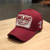 Korean Version of American Retro Baseball Cap Big Head Letter Casual Baseball Cap Women's Red Wide Brim Showing Face Small Hat