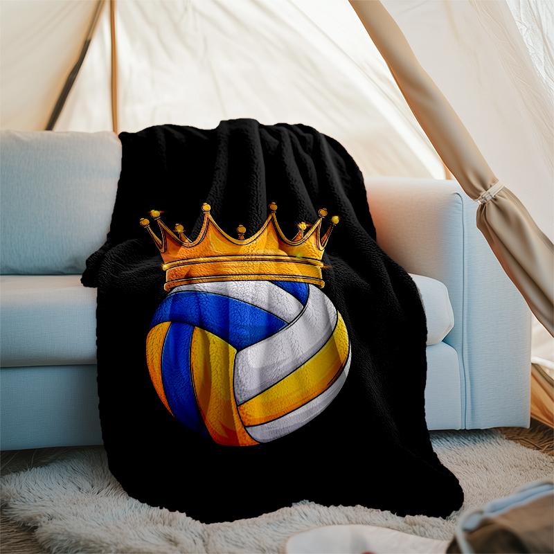 Volleyball Theme Printed Blanket - Perfect for Couch, Bed, Travel & Outdoor Use | Machine Washable, Cozy & Durable.