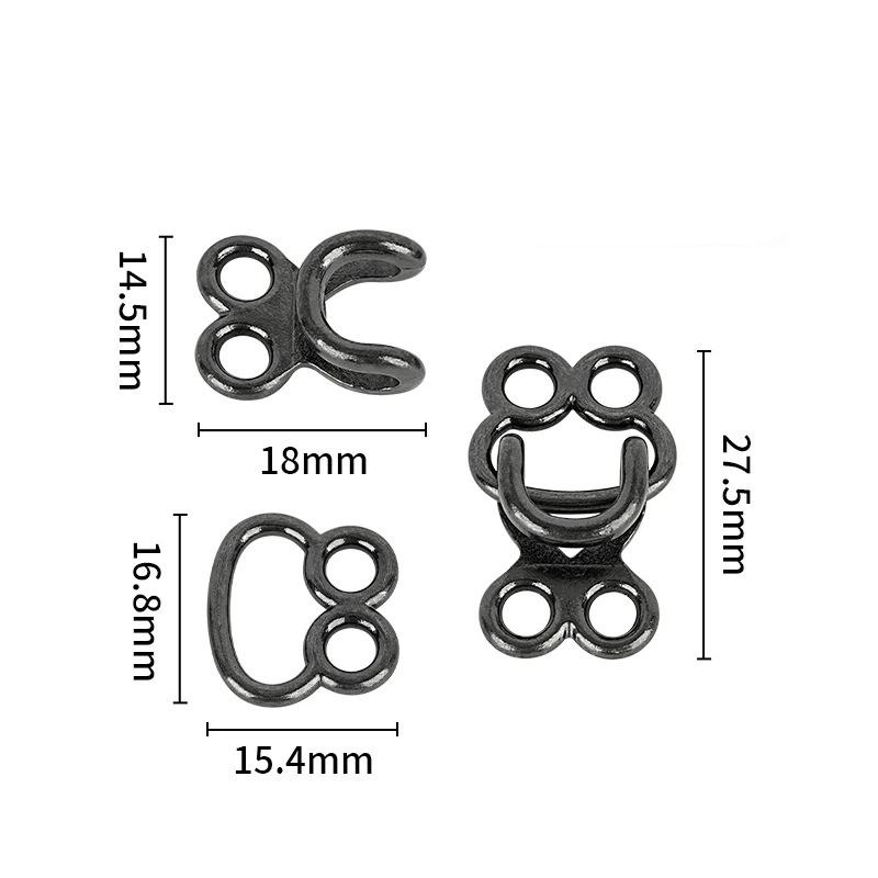 10 Pairs Metal Invisible Garment Hook Jeans Pants Skirts Adjust Clasp Decoration Buttons Diy Sewing Crafts Accessories