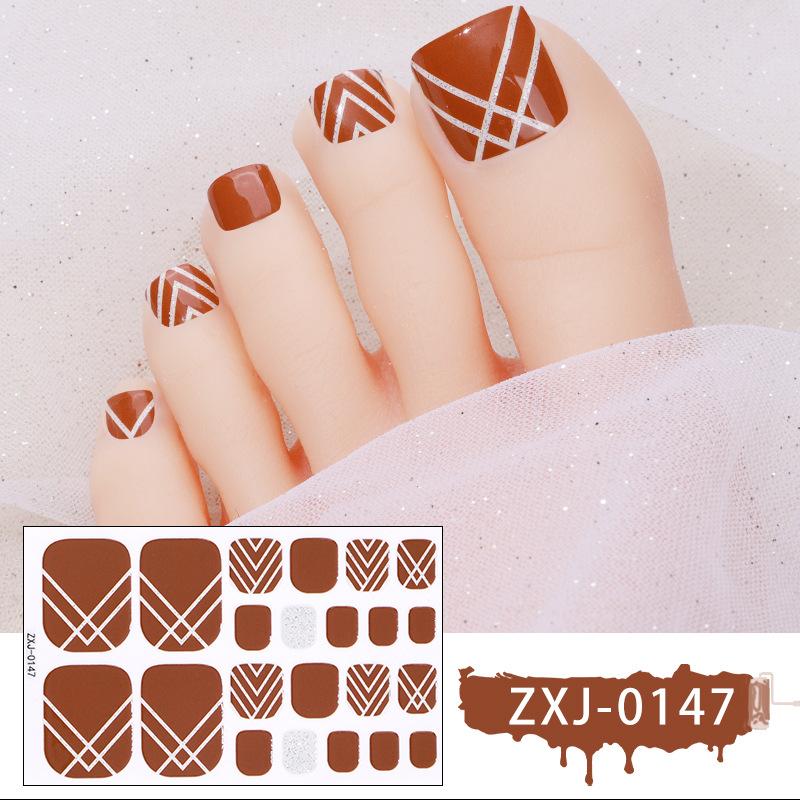 Japanese and Korean Toe Nail Stickers Waterproof Onion Pink Toenail Stickers Manicure Stickers