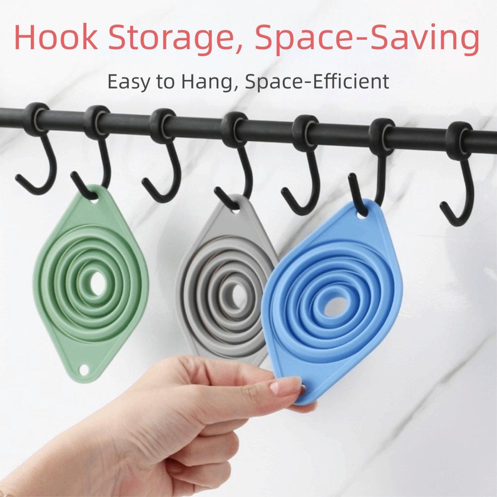 New Food Grade Silicone Silicone Funnel Leak-Proof Liquid Transfer Wide Mouth Funnel Foldable Portable Funnel Kitchen