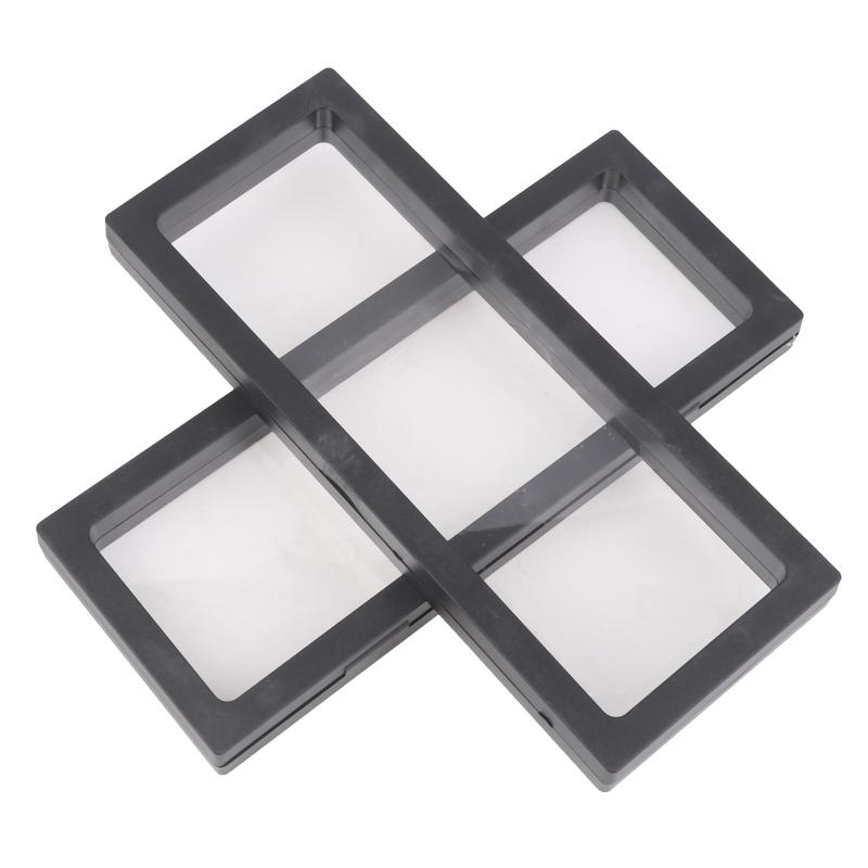 Acrylic 3D Floating Frame Display Holder Stand for Small Collectibles Jewelry Medals Transparent Frame for Shelf Display