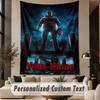 Custom Text Printed Tapestry Friday the 13th Jason Voorhees Pattern Large Wall Hanging Indoor Room Decor