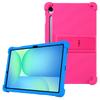 For Samsung Galaxy Tab S10 FE+ Silicone Case with Kickstand Rugged Protective Cover
