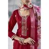 Indisches Damen-Top aus Seidenmischung, Tunika, Kurti, Salwar Kameez, pakistanisches Partykleid, VF-20143