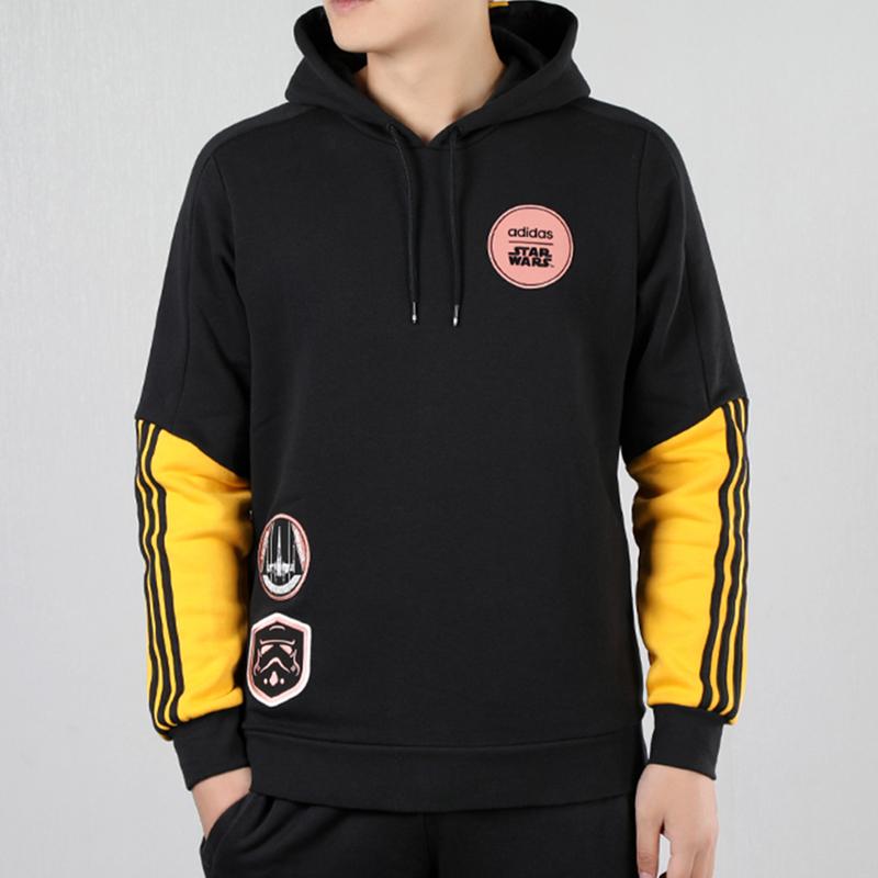 Adidas Neo Star Wars Logo Fleece Hoodie Men Hoodie Black EI4543