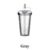 14.8oz Star Clear Tumbler With Straw Reusable Transparent Double-layer Water Bottle For Coffee Milk DIY Smoothie Cup Drink green