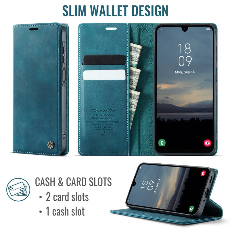 Magnetic Flip Leather Phone Case For Samsung Galaxy S25 FE S24 S23 Plus S22 S21 S20 Ultra A17 A56 A36 A16 A55 A35 A15 A54 A34 A14 A53 A13 Wallet Cover