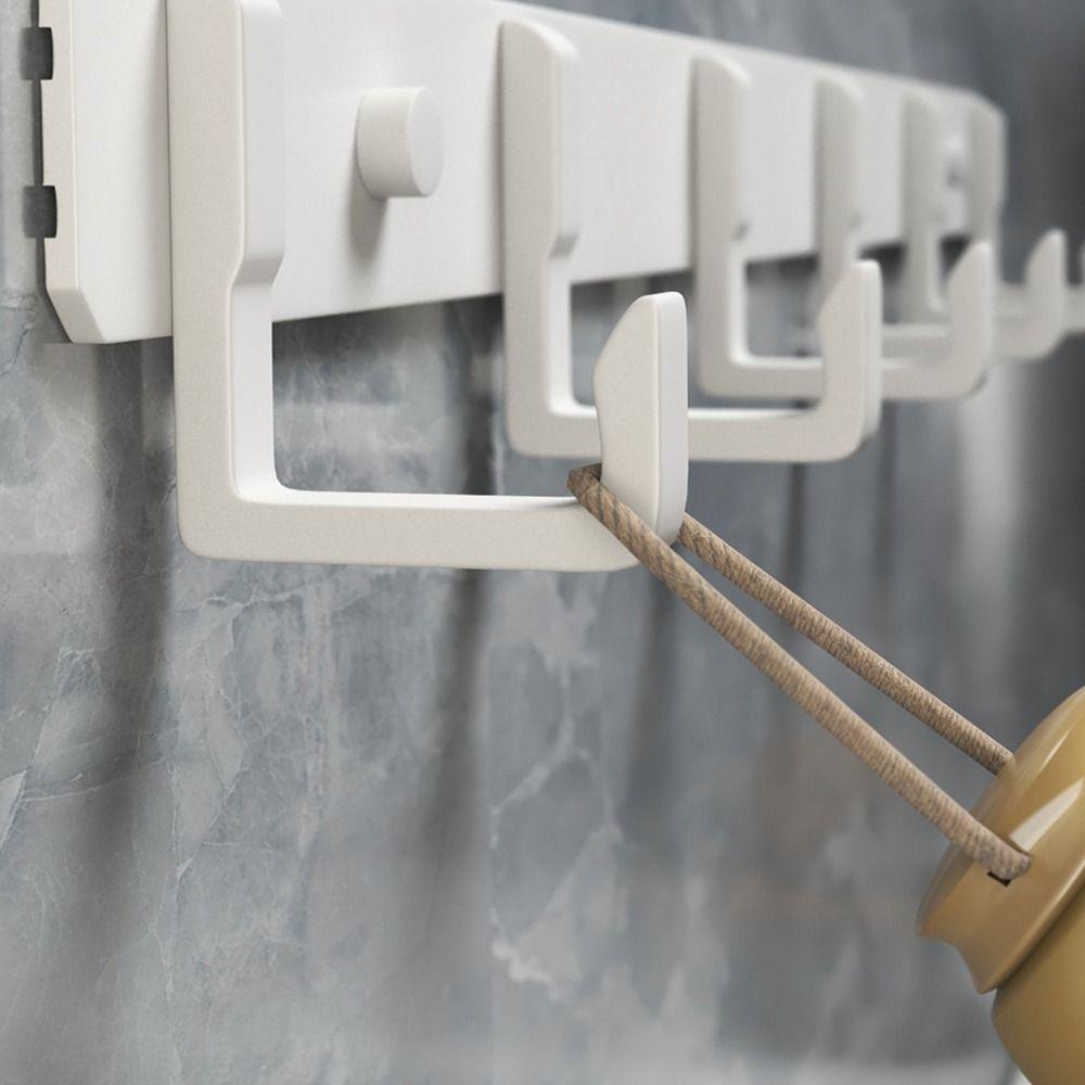 Wall Hanging Space Aluminum Row Hook Black/White/Grey Door Back Clothes Hook  Bathroom