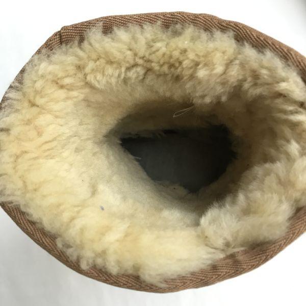 UGG sheepskin leather warm boots 24 USA7 brown(USED)