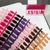 Autumn/Winter Velvet Flocking Press-On Nails: Fluffy, Skin-Whitening Effect In Black, Red, Coffee - 30 Pieces