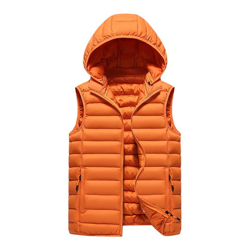 Gilet con Cappuccio da Uomo, Anti-Freddo, Ispessito, Stile Coreano, Vestibilità Slim, Gilet Senza Maniche
