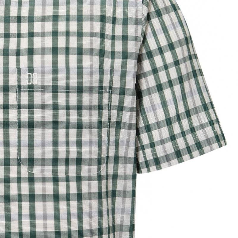 Daks 26ss Wool Blend House Check Summer Short Sleeve Regular Fit Casual Shirt D1