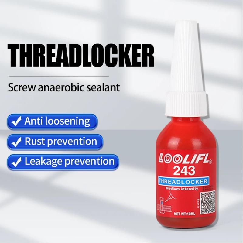 243 Medium Strength Blue Threadlocker 10ml 50ml, Anaerobic Adhesive Anti-Loose Sealant for Nuts Bolts Screws Fastening & Anti-Vibration