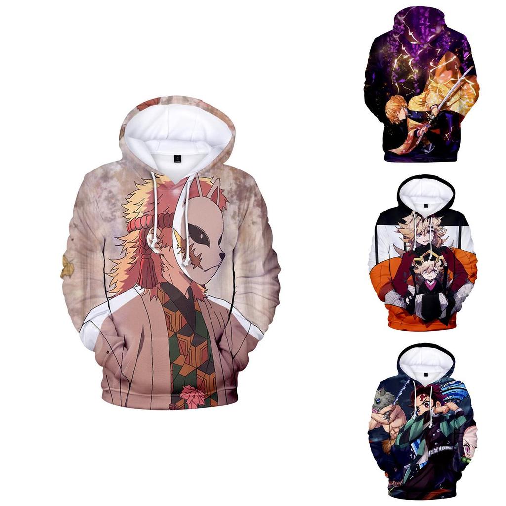 Vibrant Demon Slayer Kimetsu No Yaiba 3d Printed Hoodie Sweatshirt For Casual Wear