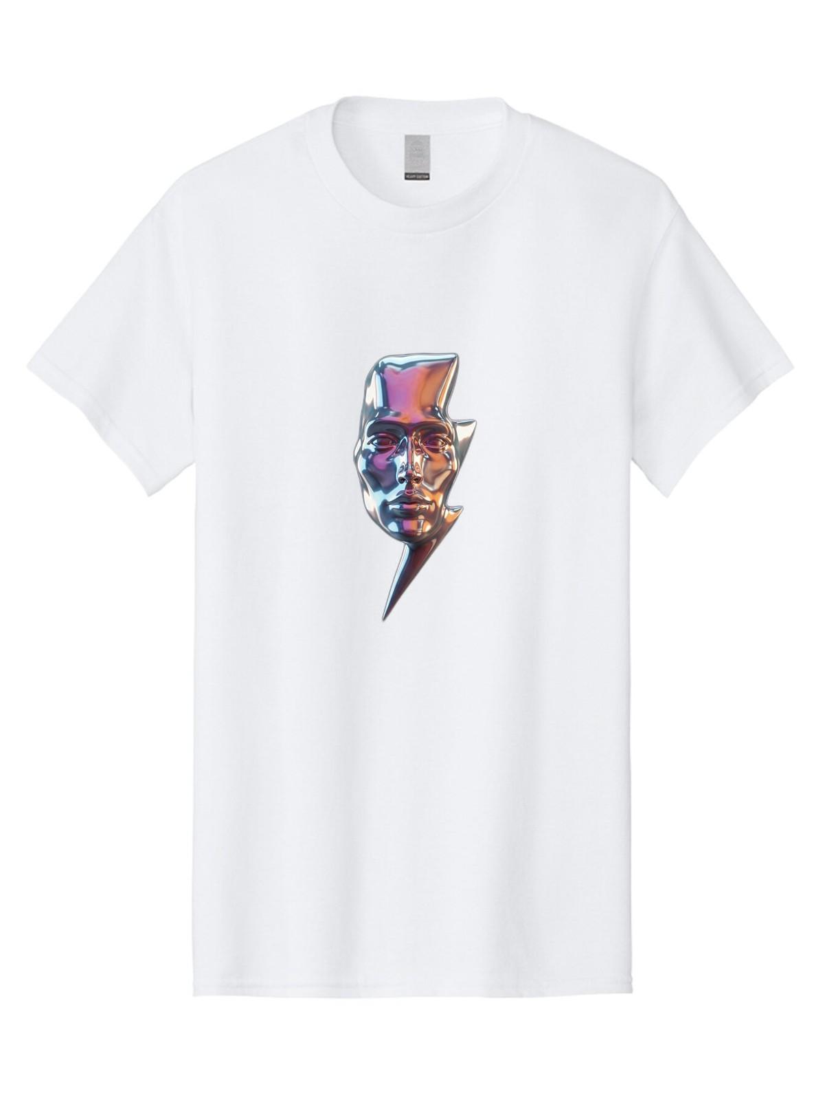 Metallic-Face Mens Graphic Tee, 100% Cotton, Casual Summer Wear S разноцветный