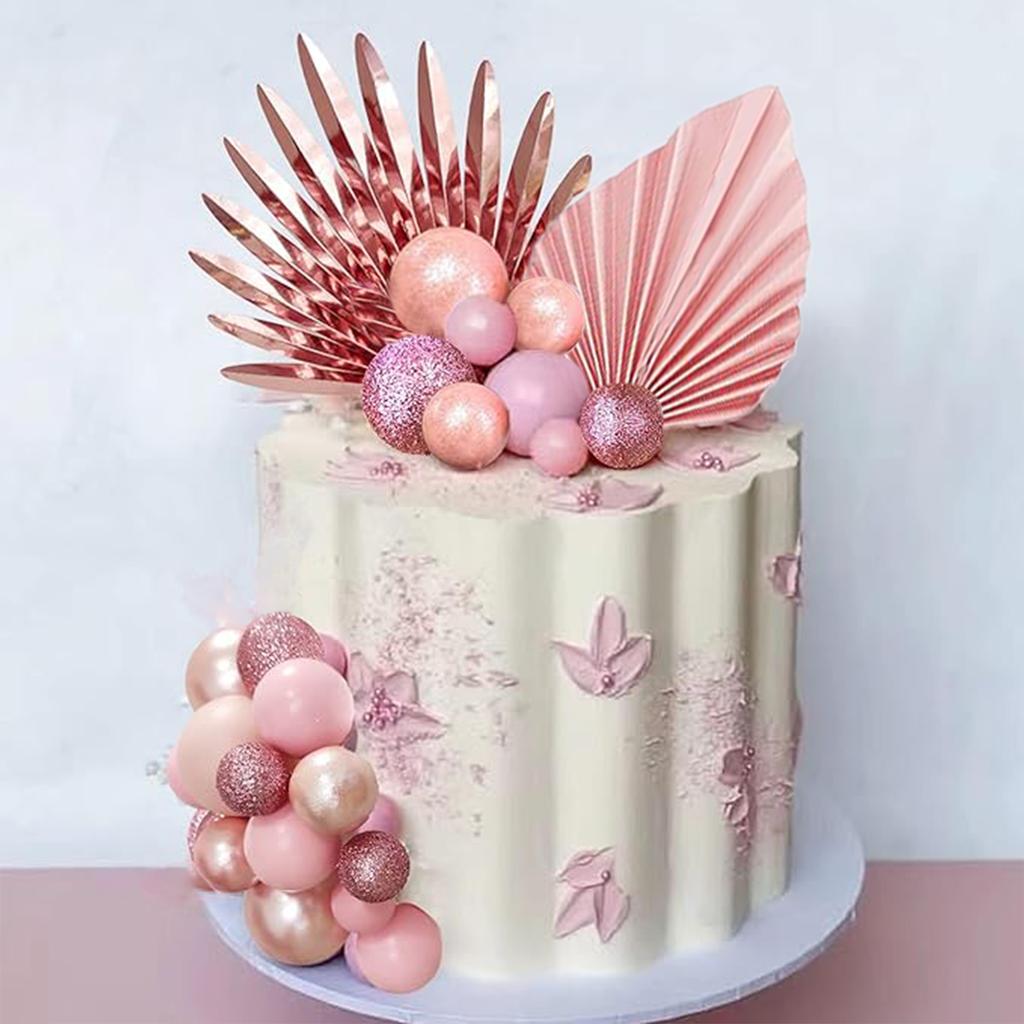 33 stk Kuler Kaketopper Palmeblader Kakedekorasjoner for Bursdag Bryllup Babyshower Festrekvisitter Morsdag