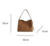 Yogodlns Nová semišová taška přes rameno pro ženy Shopper Velkokapacitní kabelka Módní ležérní Všestranná crossbody taška pro ženy