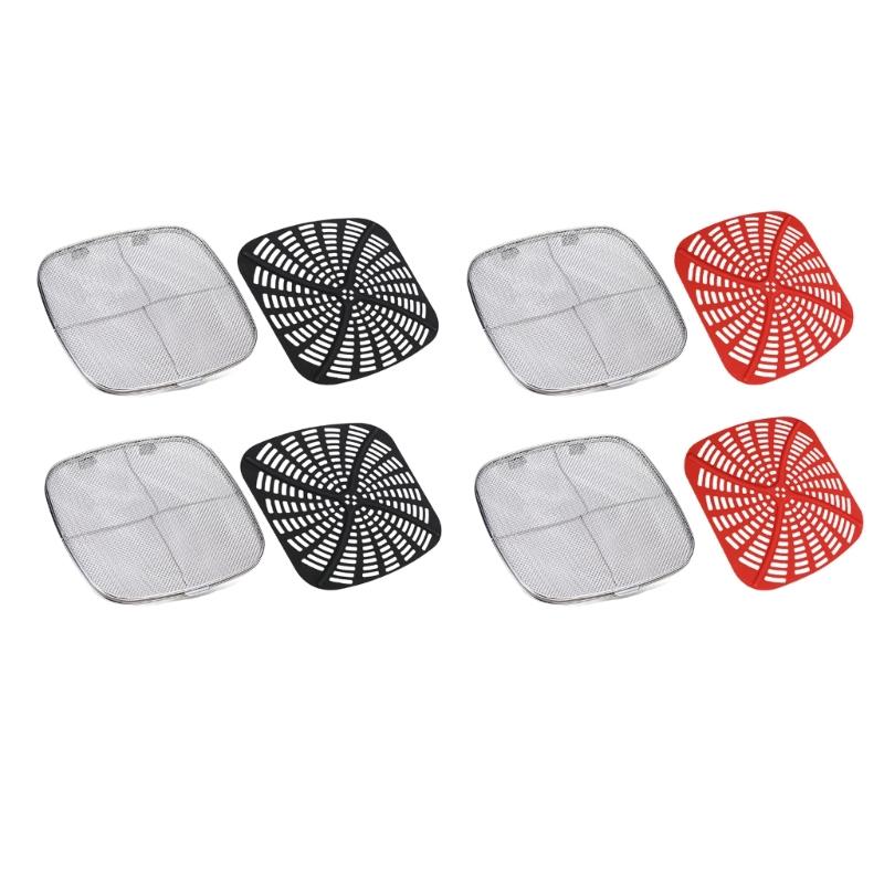 Stainless Steel Splatter Shield Replacement Silicone Liner Set Reusable Indoor
