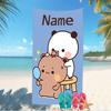 Customizable personalized beach towels Bubu and Dudu themed designs.Suitable for the beach, yoga, sports;ideal as beach accessories