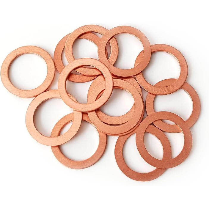 15 Pcs Oil Drain Plug Gasket - 14mm OEM Copper Drain Plug Washer Gaskets - Compatible/Replacement for Mercedes Oil Crush Washer OEM PN Part#:
