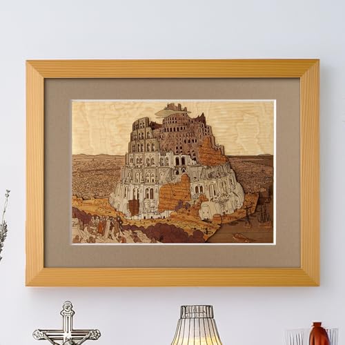 KINOWA "Tower of Babel" Woodcut Original Handmade Kit, Masterpiece by Bruegel, Made In Japan