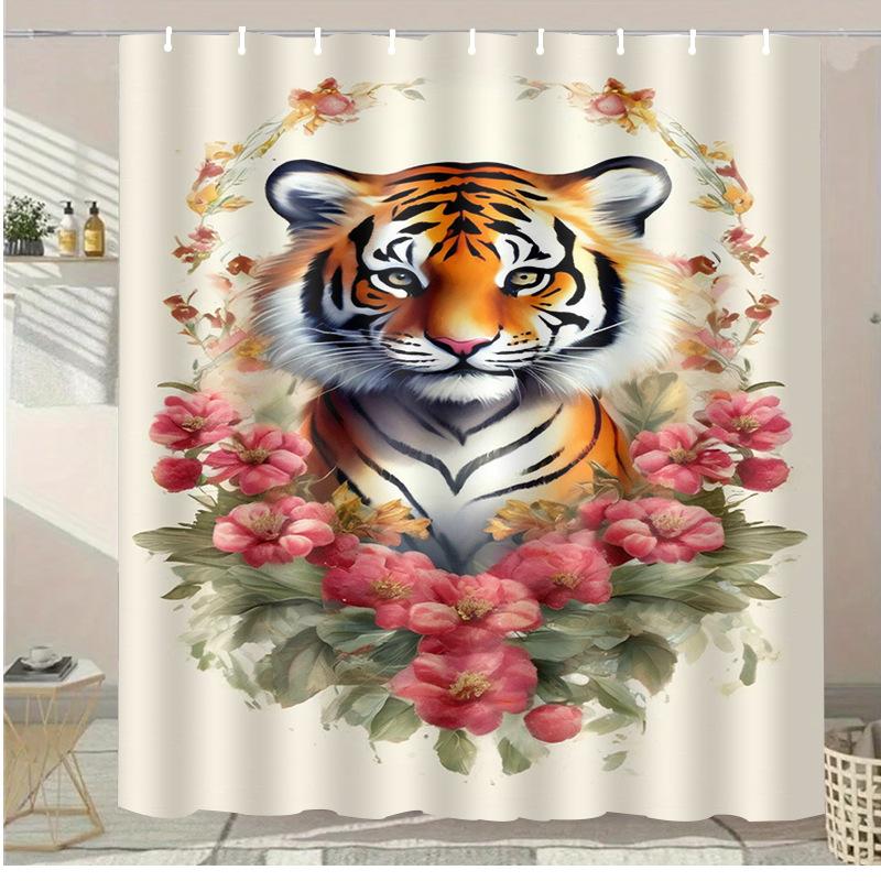 Cartoon Rainbow Sun Washable Dirt-Resistant Shower Curtain Shower Head Waterproof Polyester Bath Curtain For Home Decor
