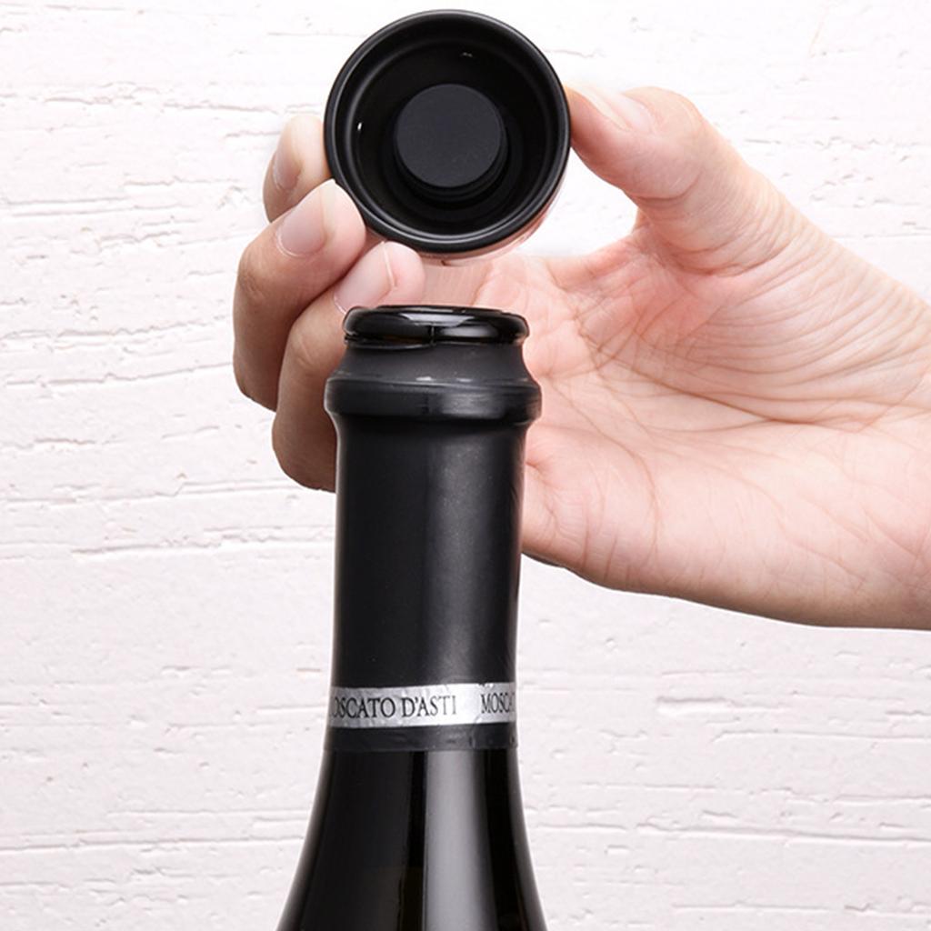 Augenblick Champagne Bottle Stopper, Silicone Vacuum Bottle Stopper For Wine Prosecco Champagne Sparkling