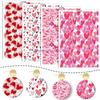 4Pieces Valentine Love Heart Transfer Paper 95x138mm Clay Earrings Water Soluble Transfer Paper for Jewelry Making