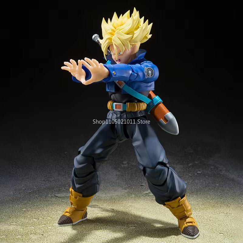 Anime Dragon Ball Z Figures Shf Super Saiyan Trunks Action Figure Collection Model 15cm Future Boy Torankusu Movable Toys Gifts2