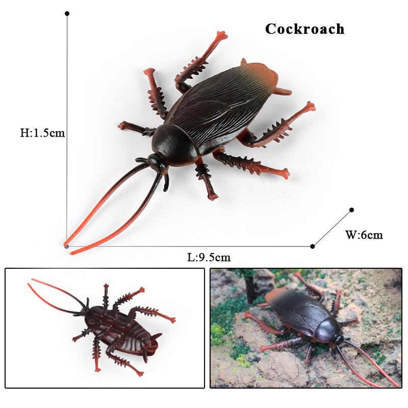 Oenux Wild Insect Animals Model Mantis Grasshopper Butterfly Bee Beetle Action Figures PVC Science Education Collection Kid Toy