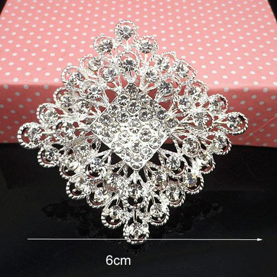 Exquisite Rhinestone Square Brooch Lapel Pin – Versatile Fashion Scarf Buckle