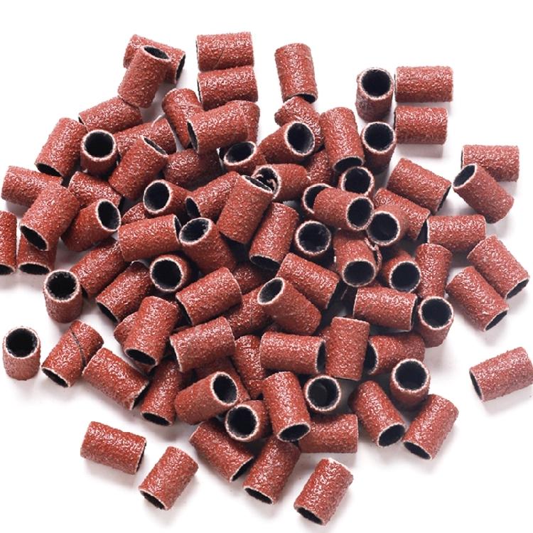 100Pcs 80/120/150/180/240Grit Nail Sanding Bands for Nail Drill Fine Grit Nail
