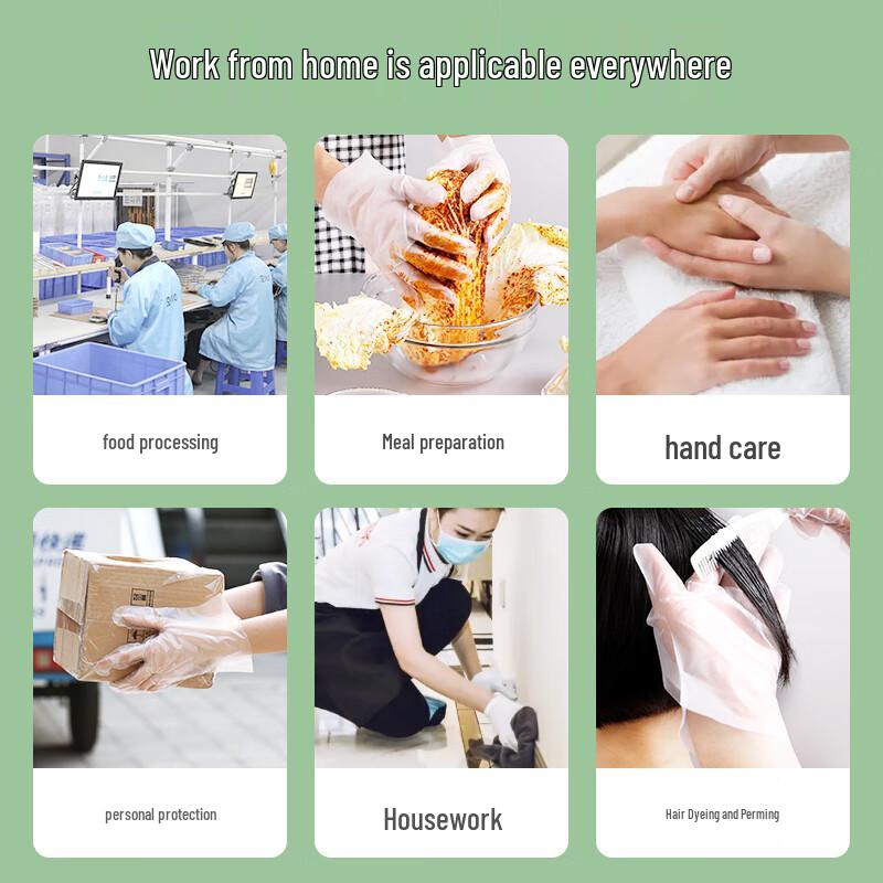 Meiliya Disposable Thick PE Gloves (120 Count)