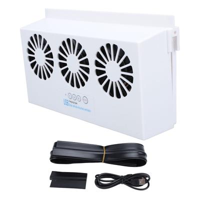 Solar Powered Car Exhaust Fan 3 Heads Odor Removal Multifunctional Air Purifier Cooling Fan for