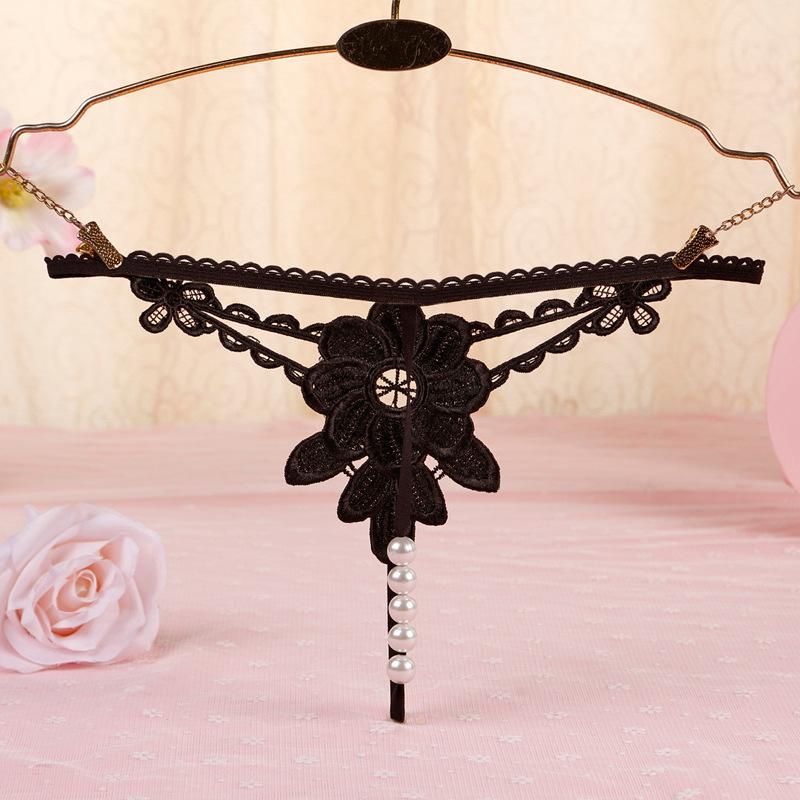 Water-Soluble Flower Bead Thong 3326 - Sexy Panties with Massage Lining