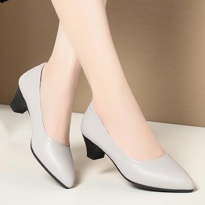 Chaussures de travail noires, semelles souples pour femmes confortables pour travailler, semelles souples, escarpins pointus, femmes pour entretien de carrière