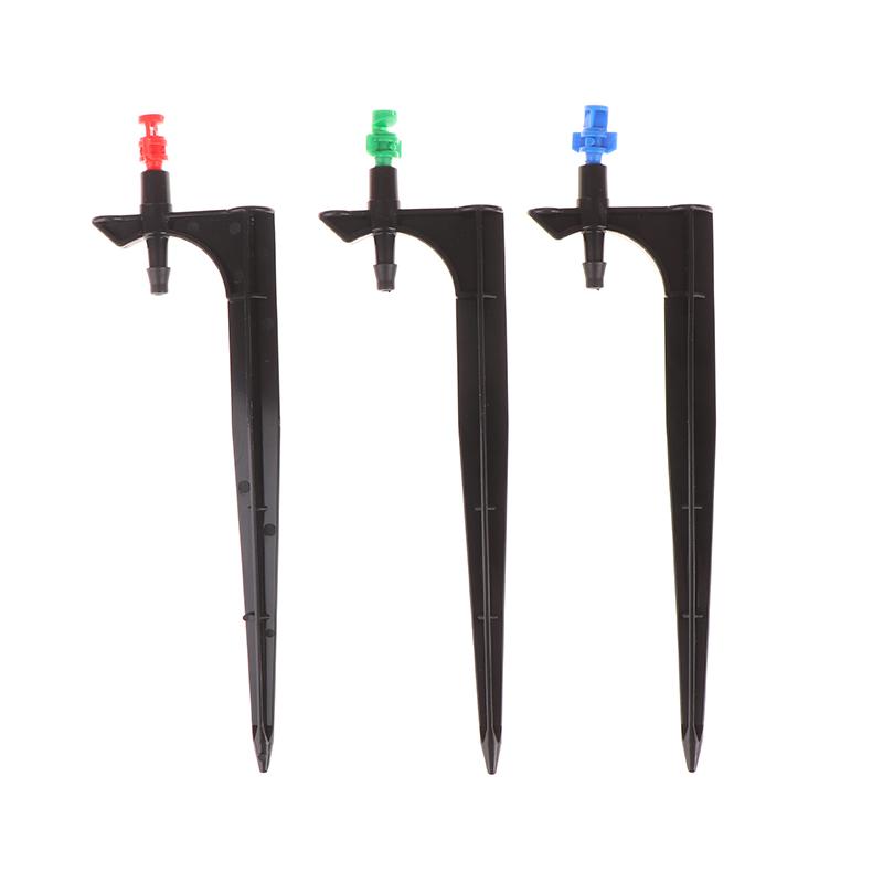 10Pcs 90/180/360 Degree Micro Misting Nozzle 16.5Cm Stake Hose Connector Greenhouse Garden Irrigation Watering Sprinkler