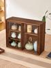 Solid Wood Dustproof Multi-Purpose Display Cabinet for Teacups, Tea Sets, Cosmetics, and More