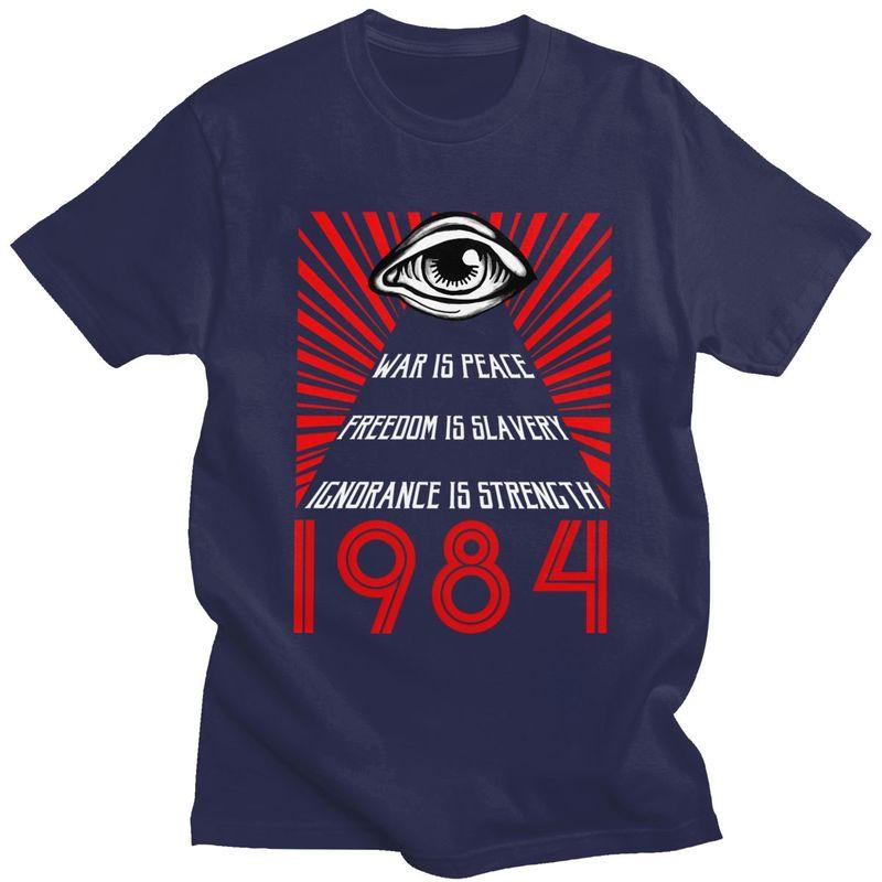 

1984 George Orwell Big Brother TShirt Pure Cotton Tees Shirt Summer O Neck Tshirt Casual ShortSleeve For Men Birthday Gift 4XL